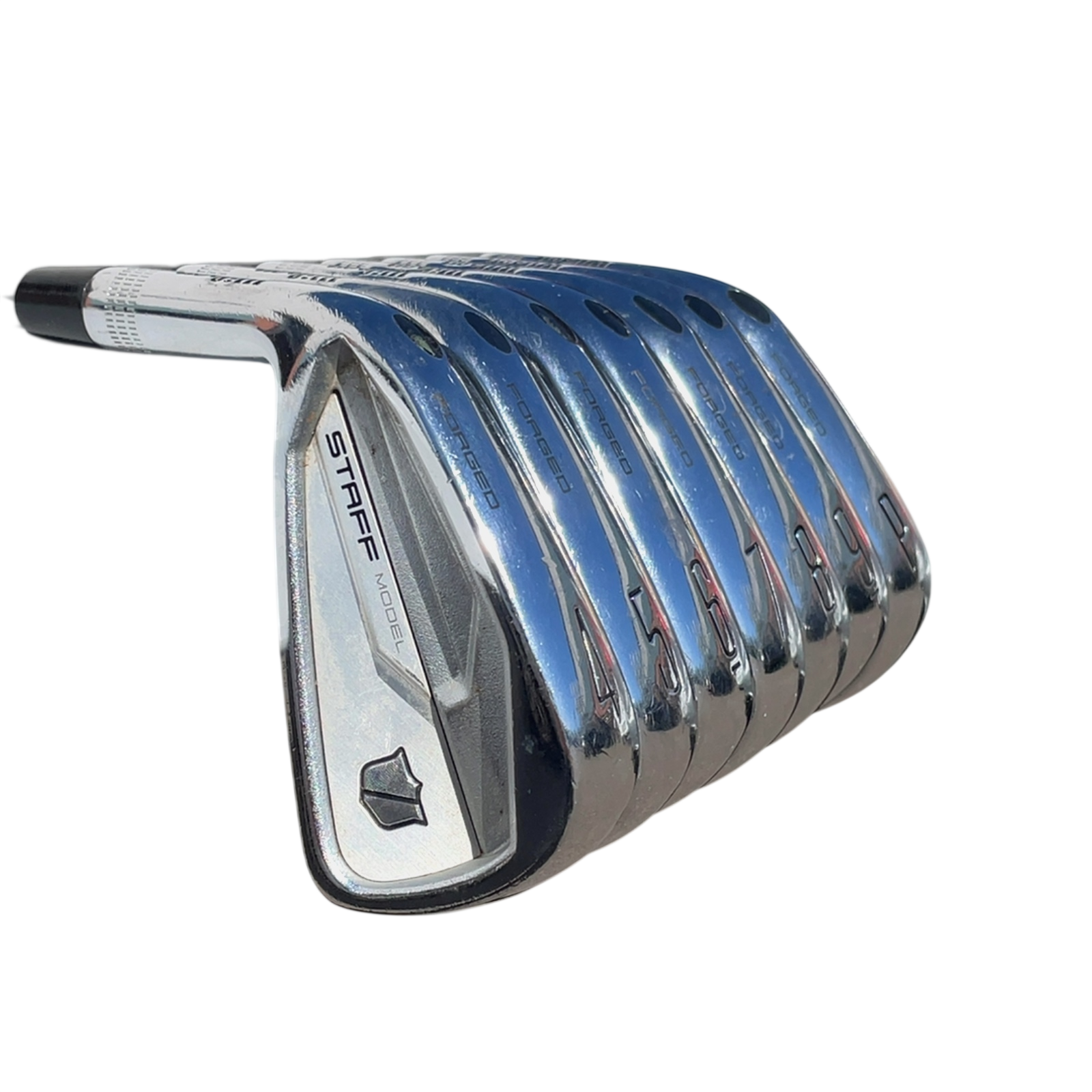 Venstre Wilson Staff Staff Model Forged Jernsæt / 4-PW / Flex X-Stiff / Stål