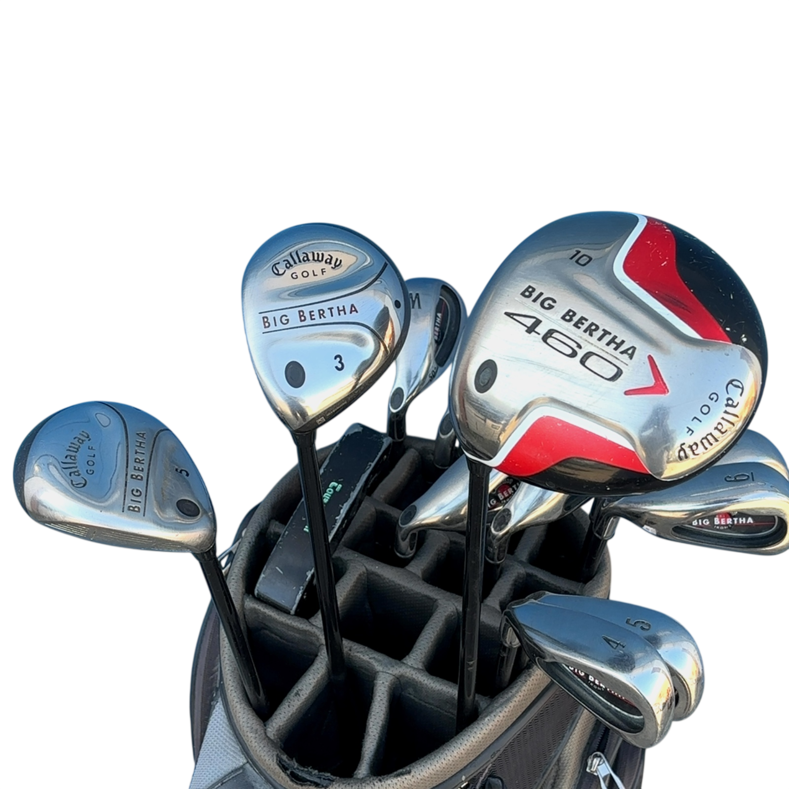 Venstre Callaway Big Bertha 2008 Komplet Sæt Med Bag / 4-PW+SW+LW / Flex Regular / Grafit