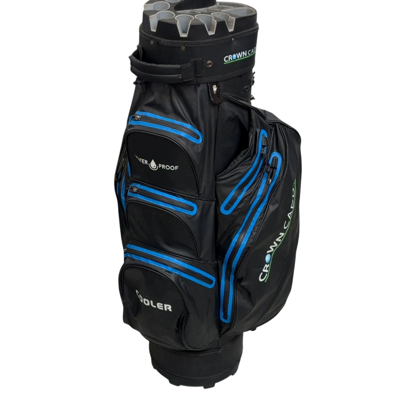 Crown Caddy Waterproof Golf Bag / 14-Way / Nero