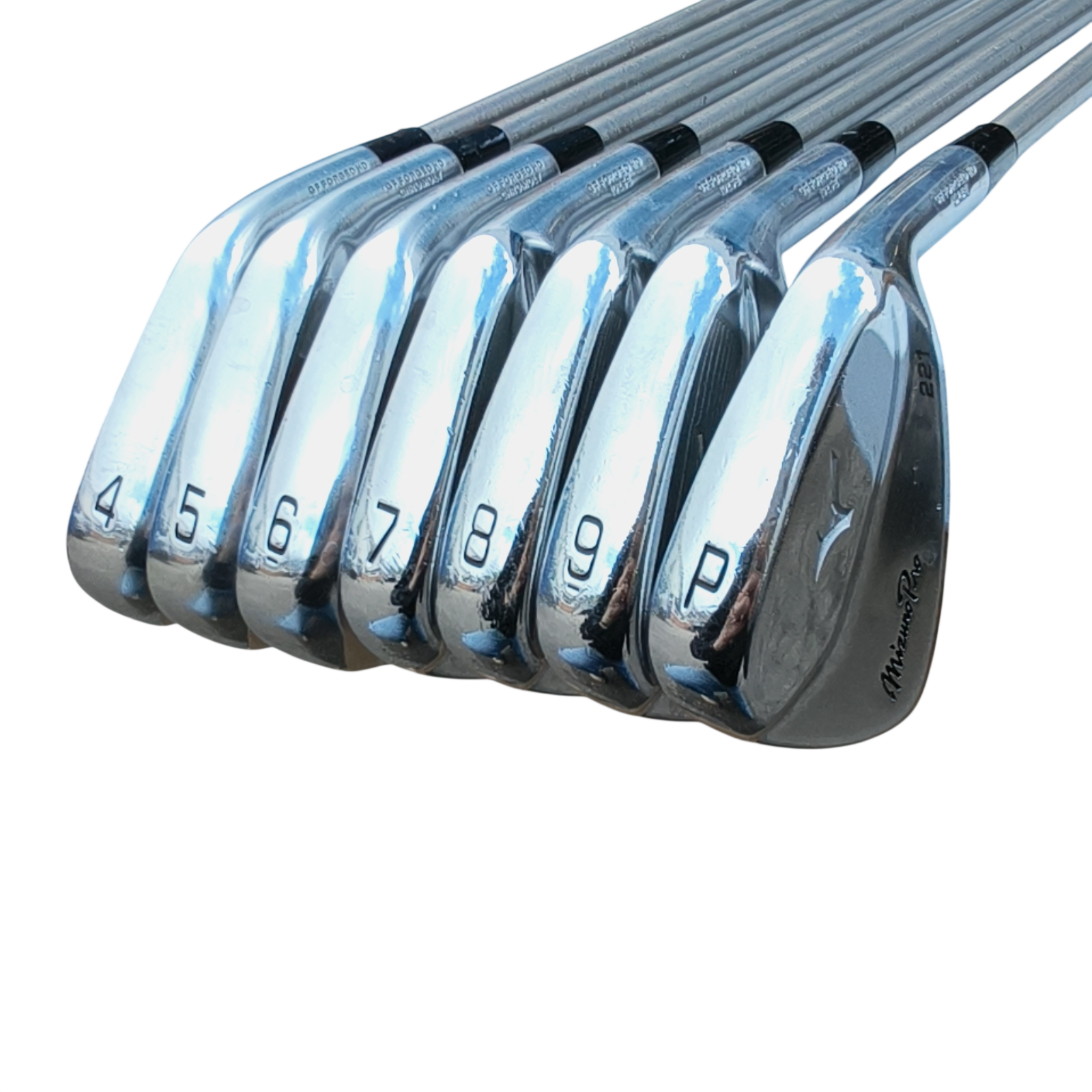 Mizuno Pro 221/223 Série de fers / 4-PW / Flex Stiff / SteelFiber