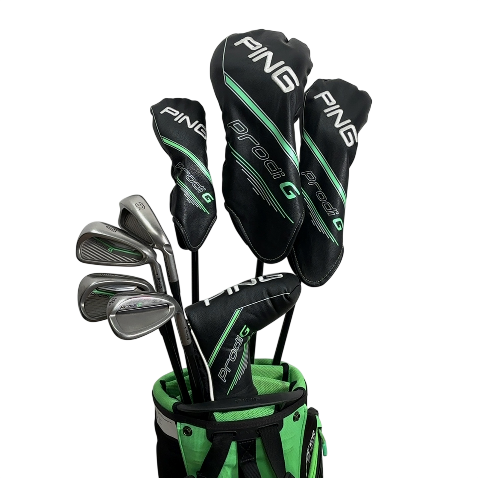 PING Prodi G Komplet Sæt Med Bag / 6+7+9+SW / Flex Junior / Grafit
