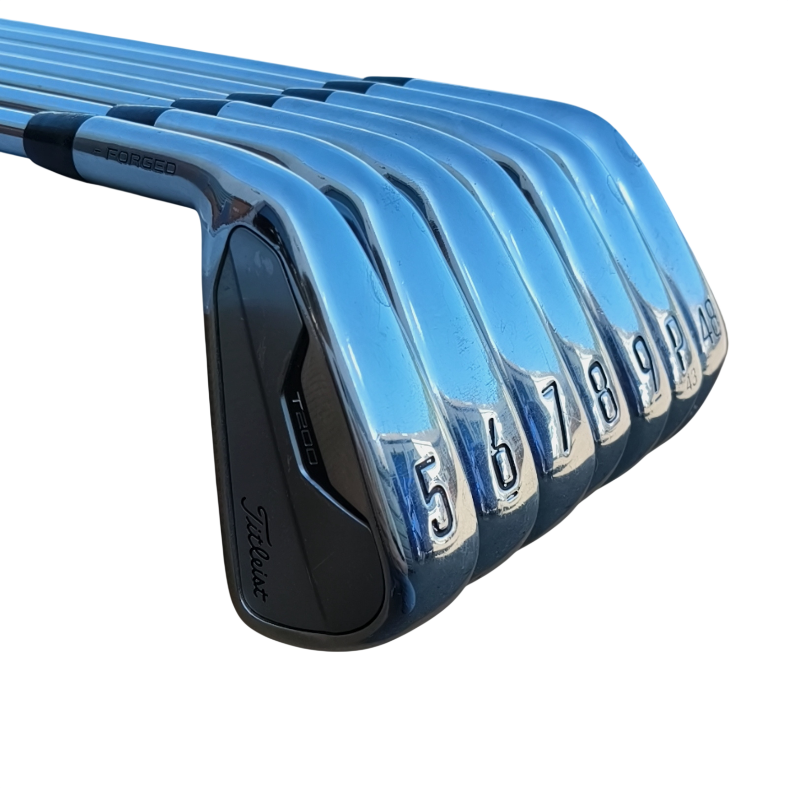 Venstre Titleist T200 2021 Jernsæt / 5-PW+GW / Flex Regular / Stål