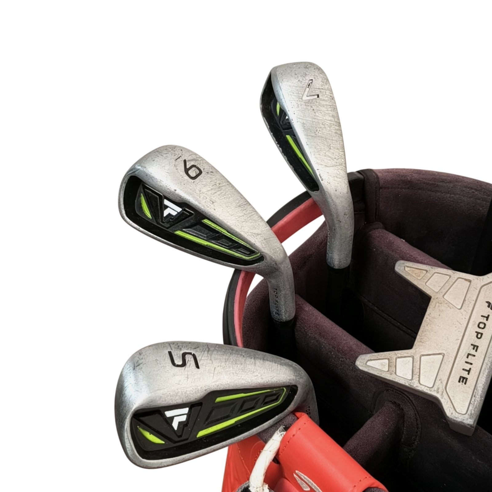 TopFlite TF Komplet Sæt Uden Bag / 7i+9i+Sw / Flex Junior / Grafit