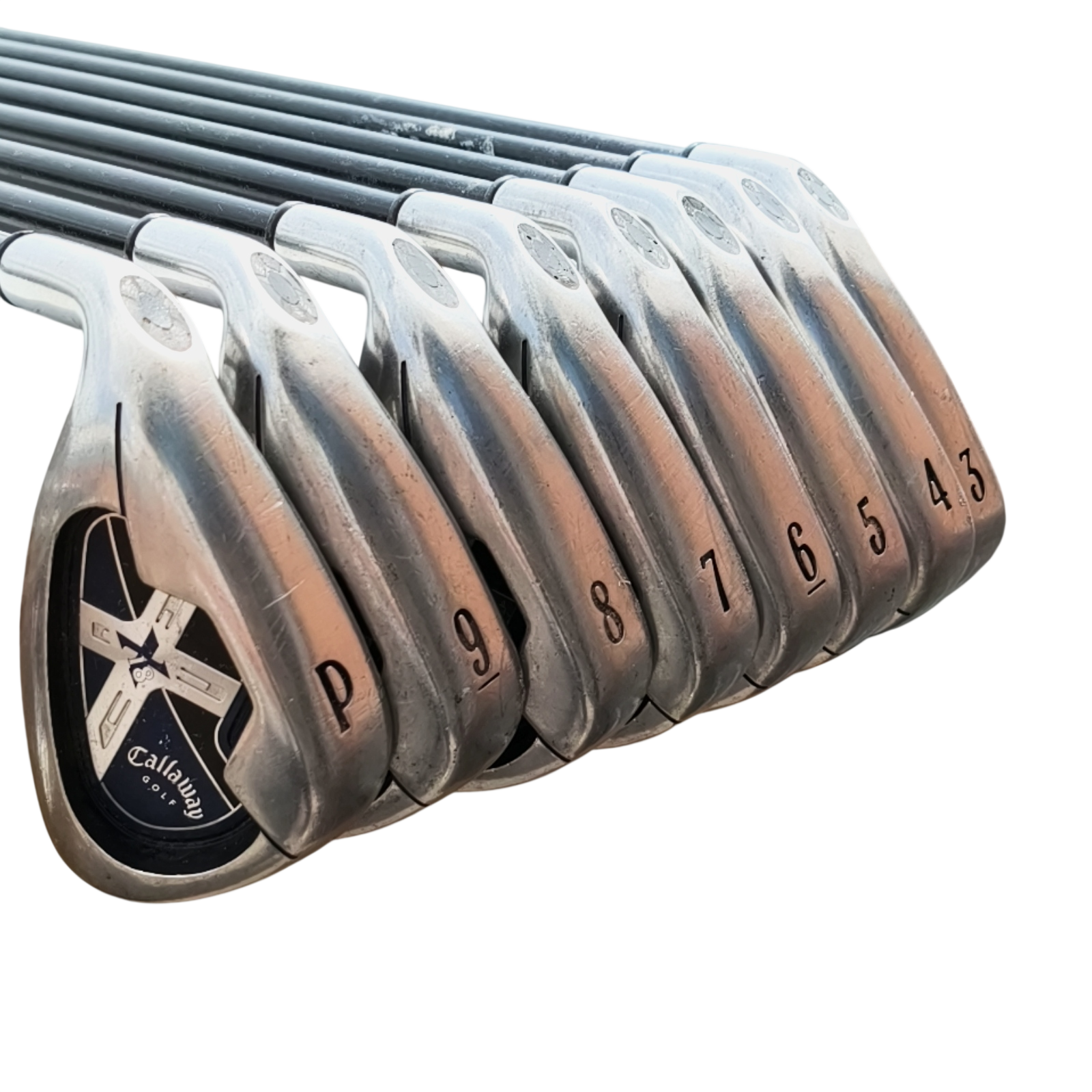 Left Callaway X-18 Iron Set / 3-6i+8-PW / Flex Regular / Graphite