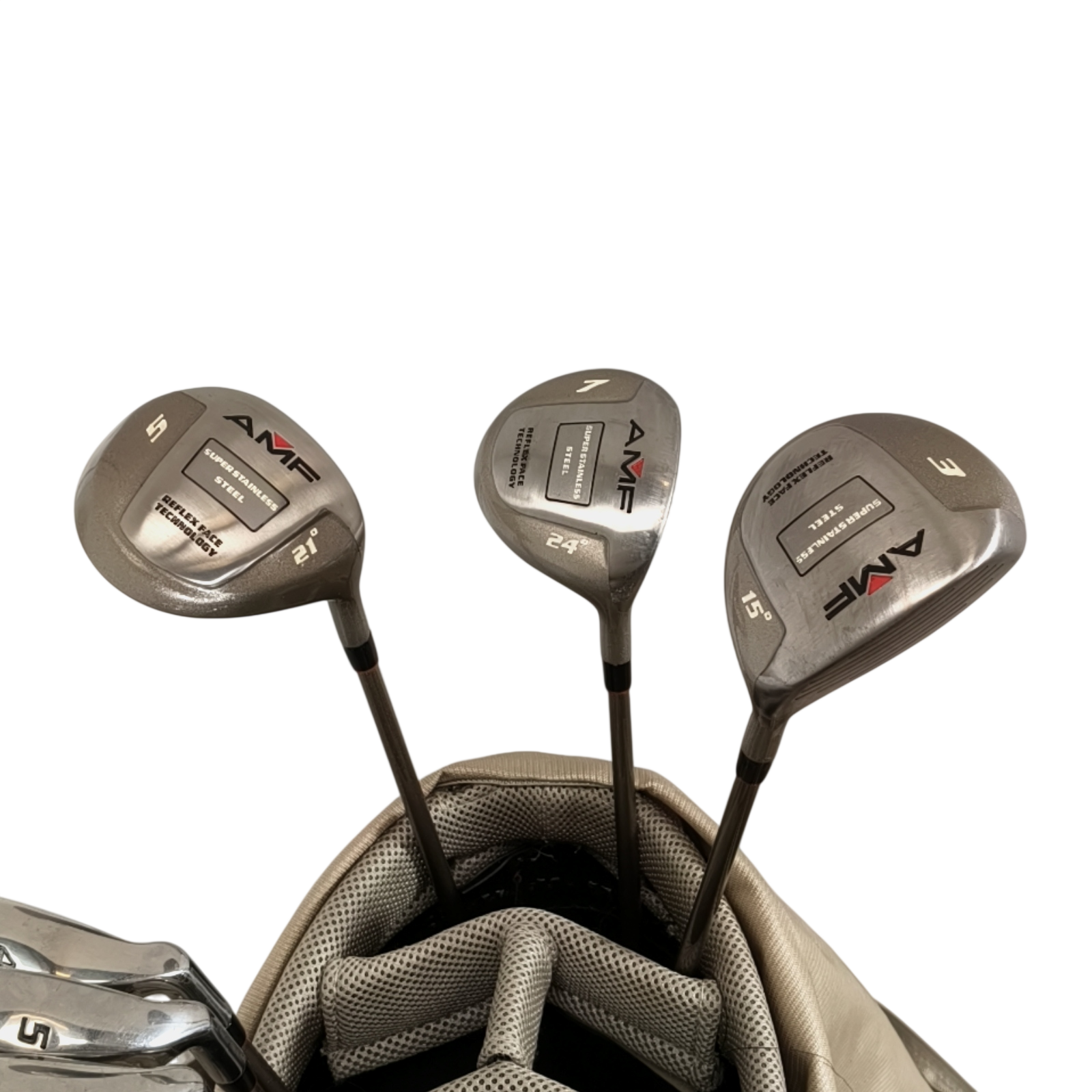 AMF Super Stainless Steel Komplet Sæt Med Bag / 4-PW+SW / Flex Ladies / Grafit