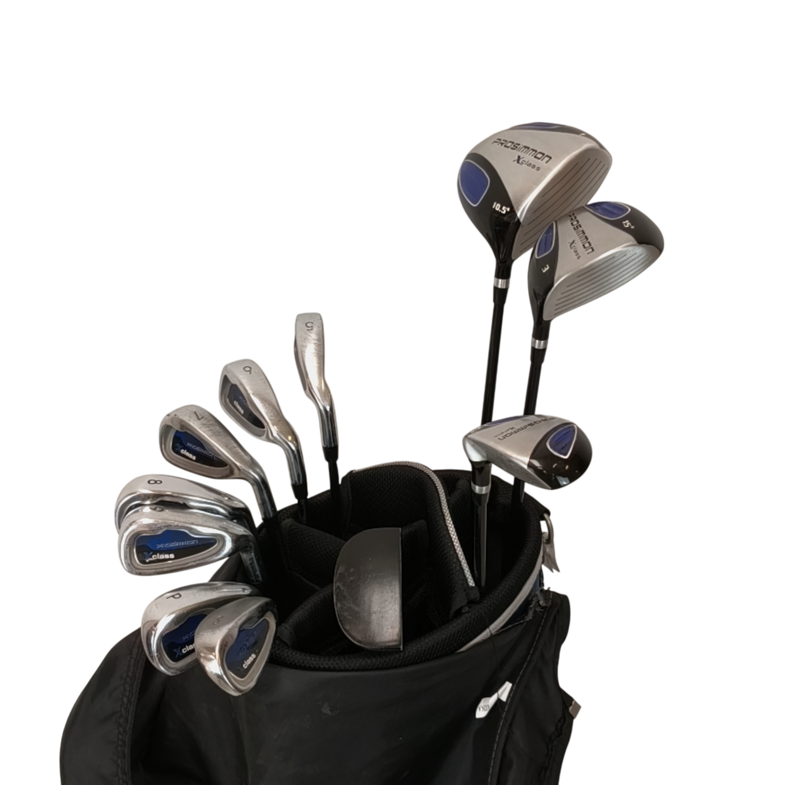 Prosimmon X Class Komplet Sæt Med Bag / 5-PW+SW / Flex Stiff / Stål