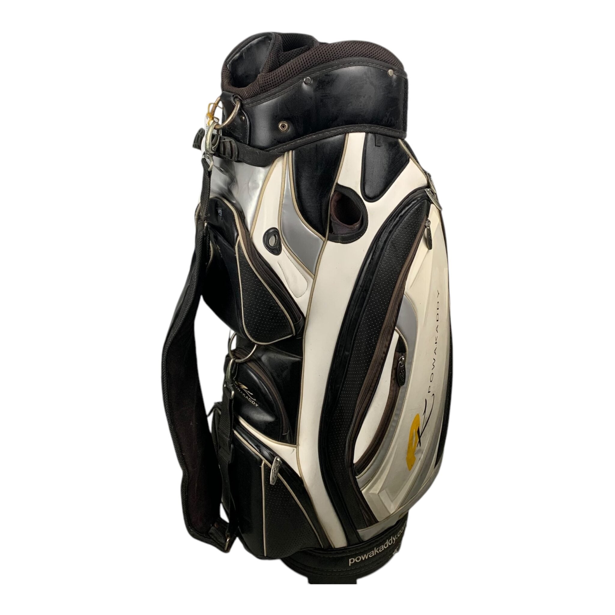PowaKaddy CartBag / White/Black / 14 Compartments