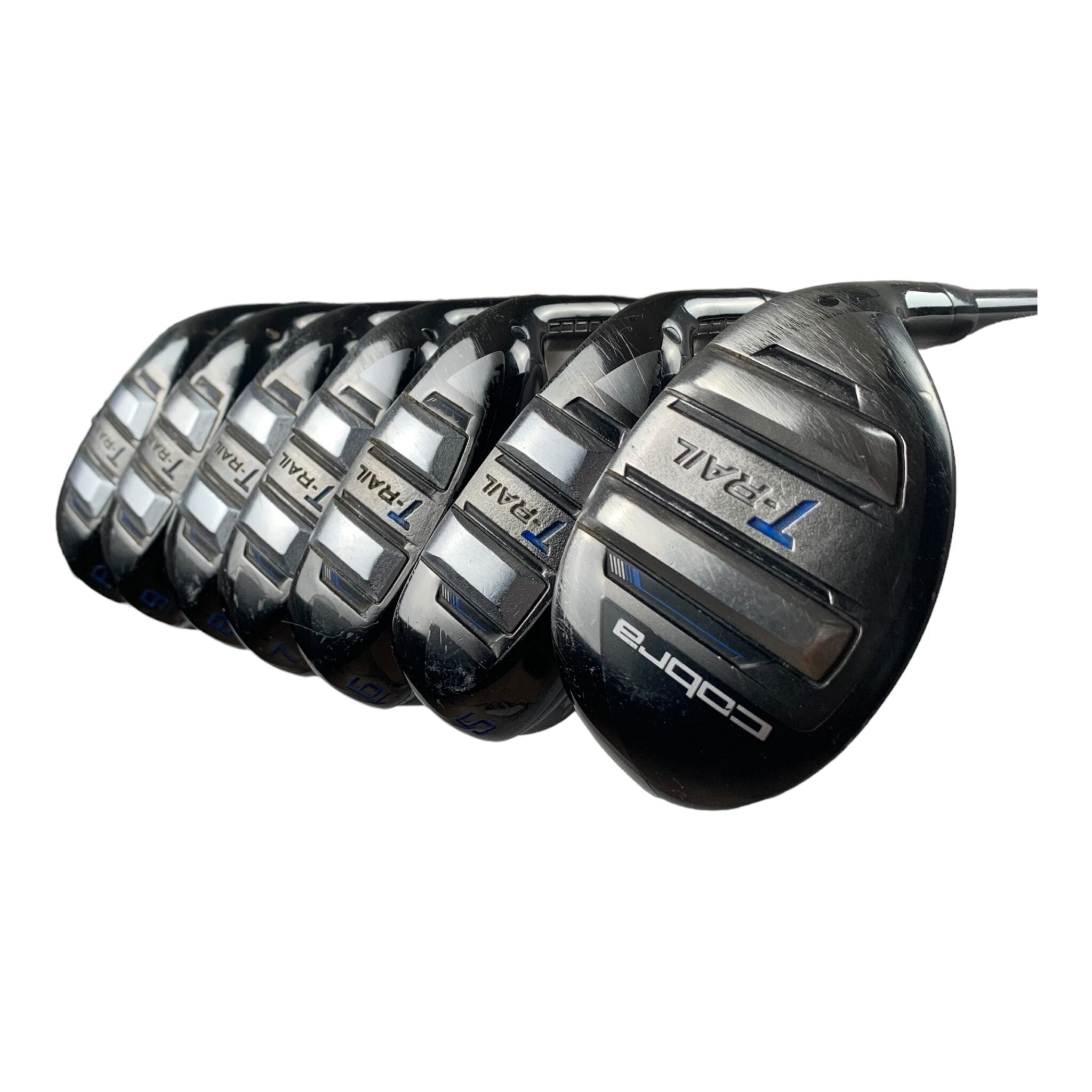 Cobra T Rail iron set / Flex A (Senior) / 4H+5-PW / Graphite / Length +0.25"