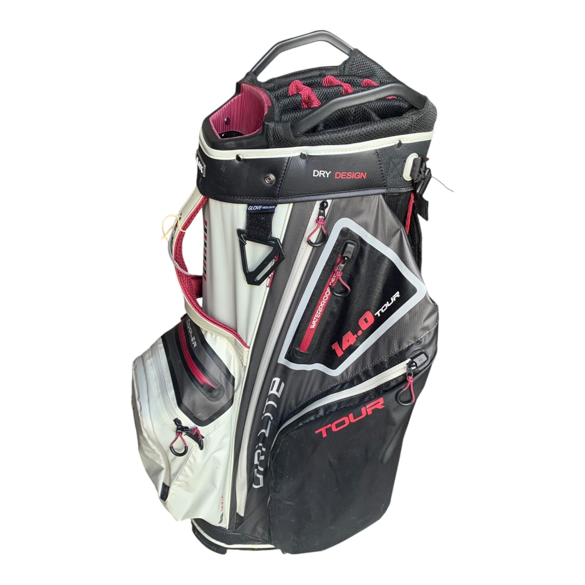 Big Max Dri-Lite Tour Cart Bag / White/Grey/Bordeaux / 15-Way