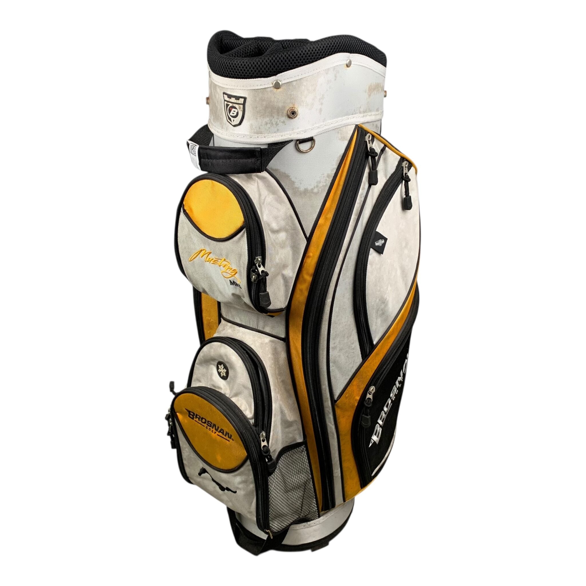 Cartbag Brosnan / Bianco/Giallo/Nero / 14 scomparti