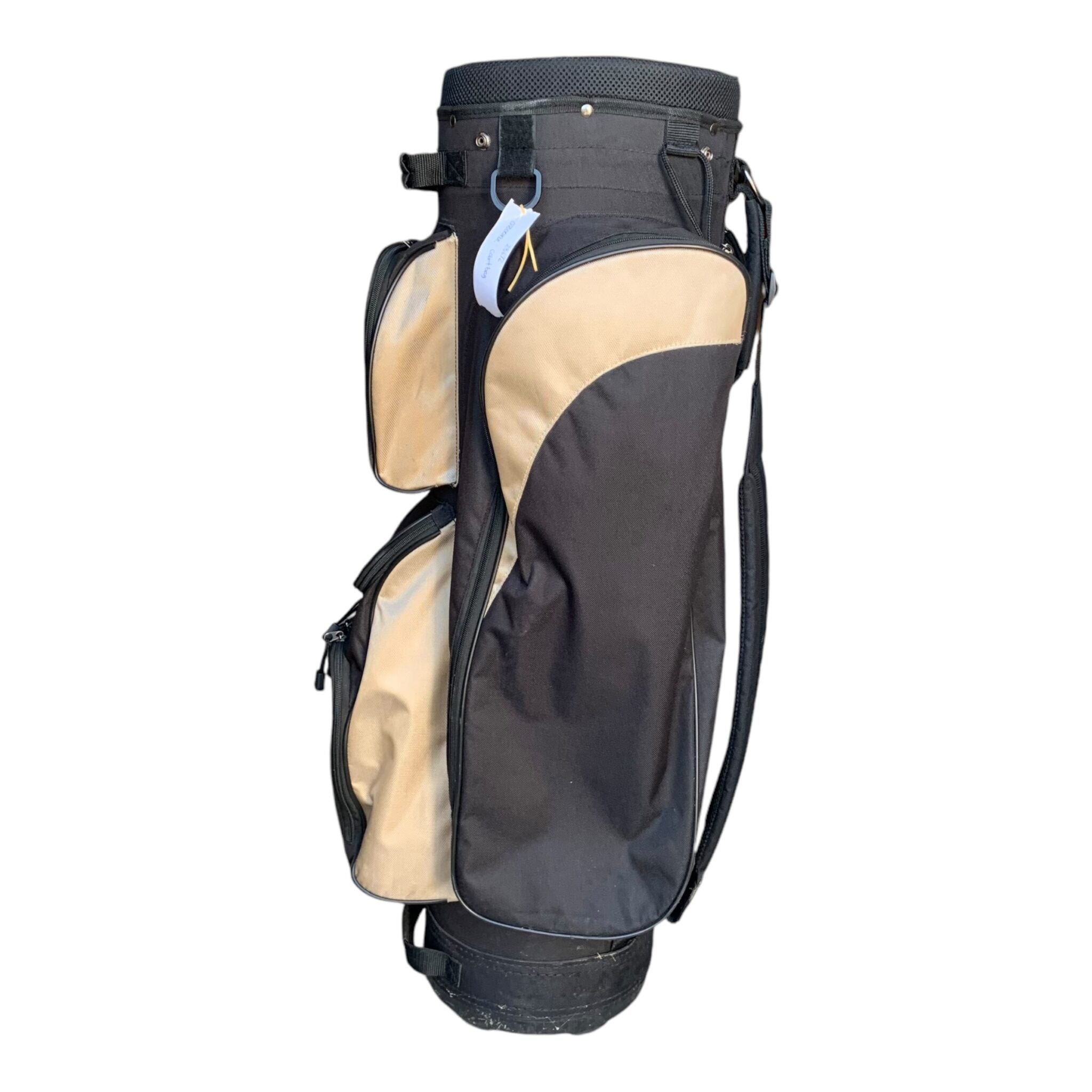 Cartbag Ozone - Nero/Marrone / 4 scomparti / Con copertura antipioggia