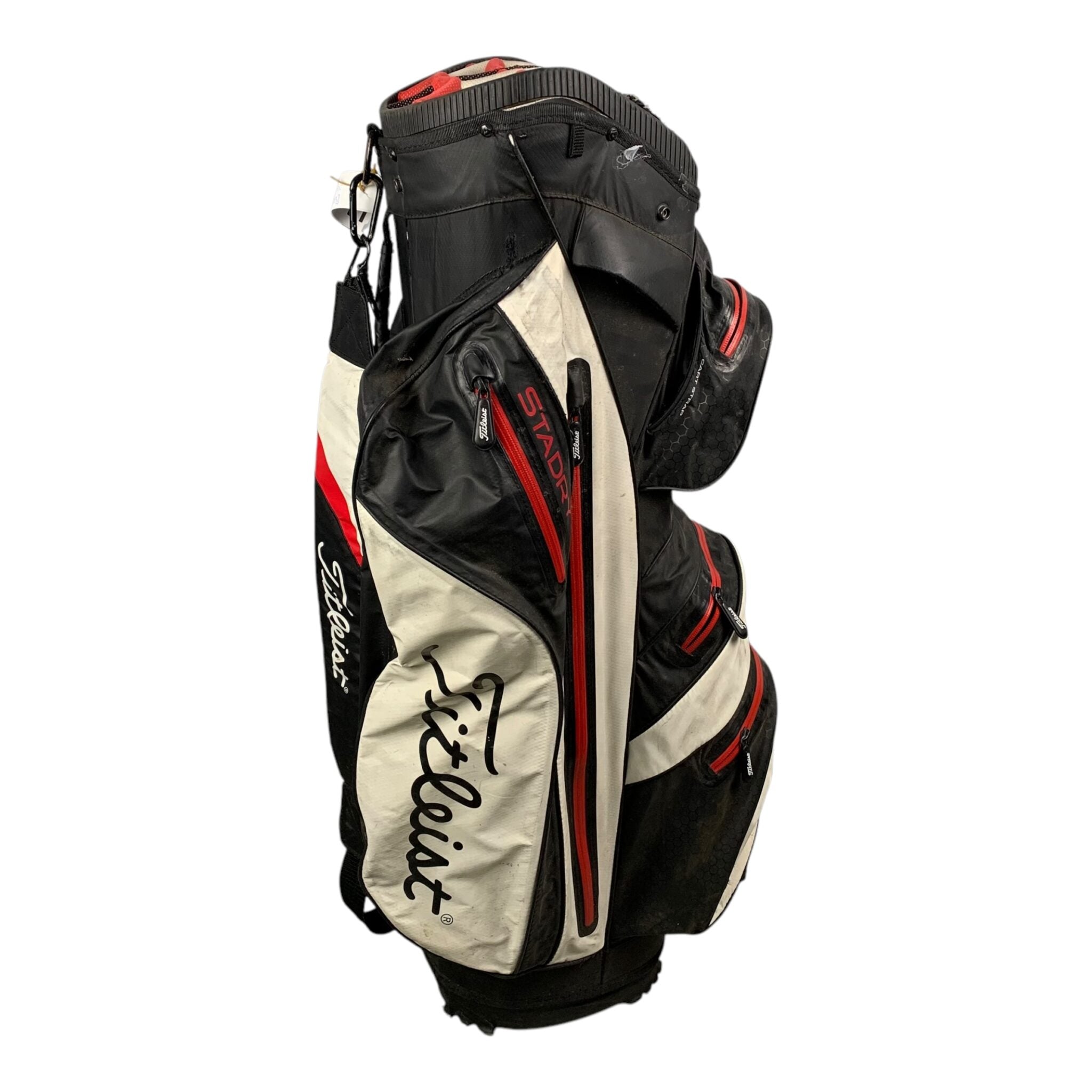 Titleist StaDry CartBag / Black/White/Red / 14 Compartments