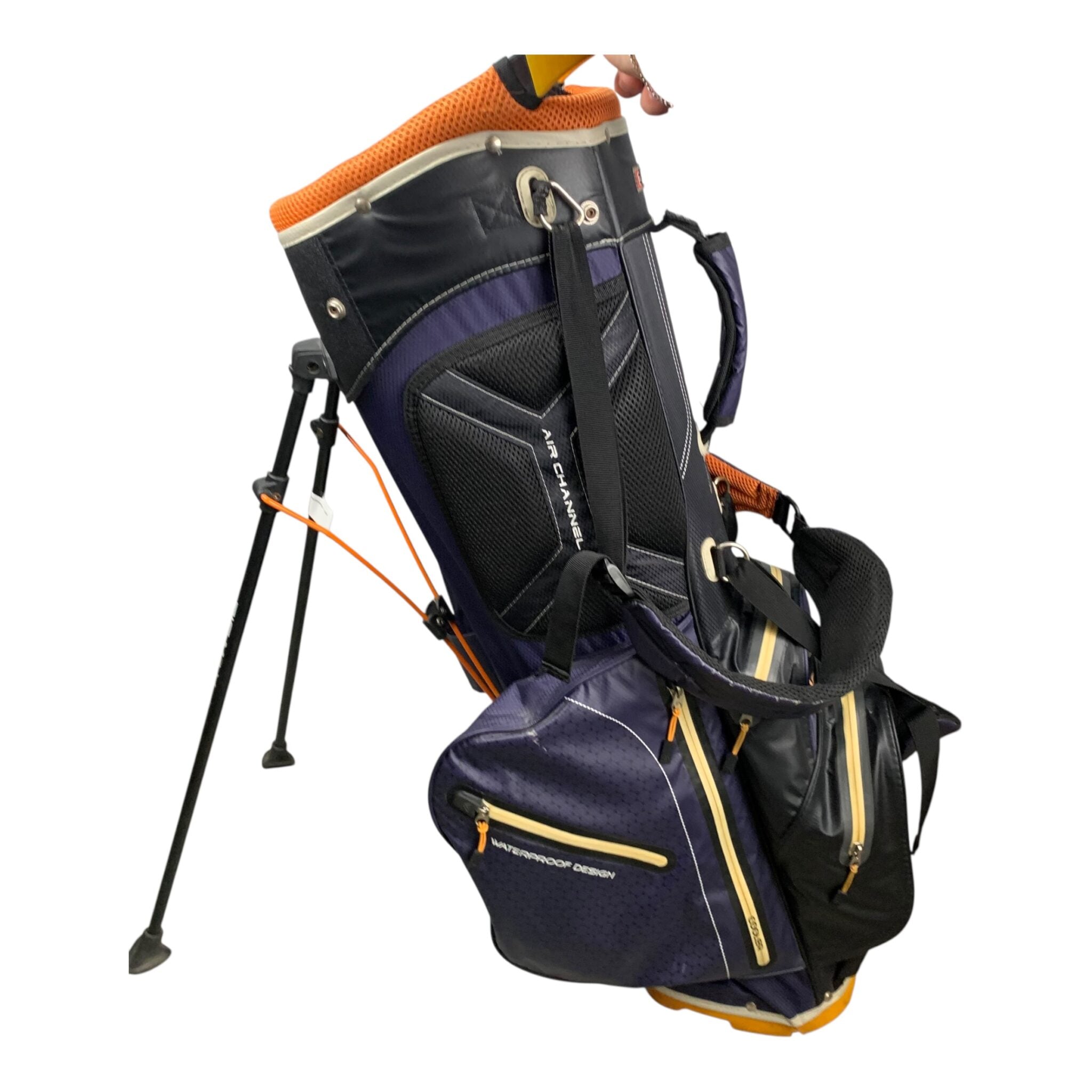 Big Max Standbag / Navy/Orange / 14-Rum / 2 defekte lynlåse