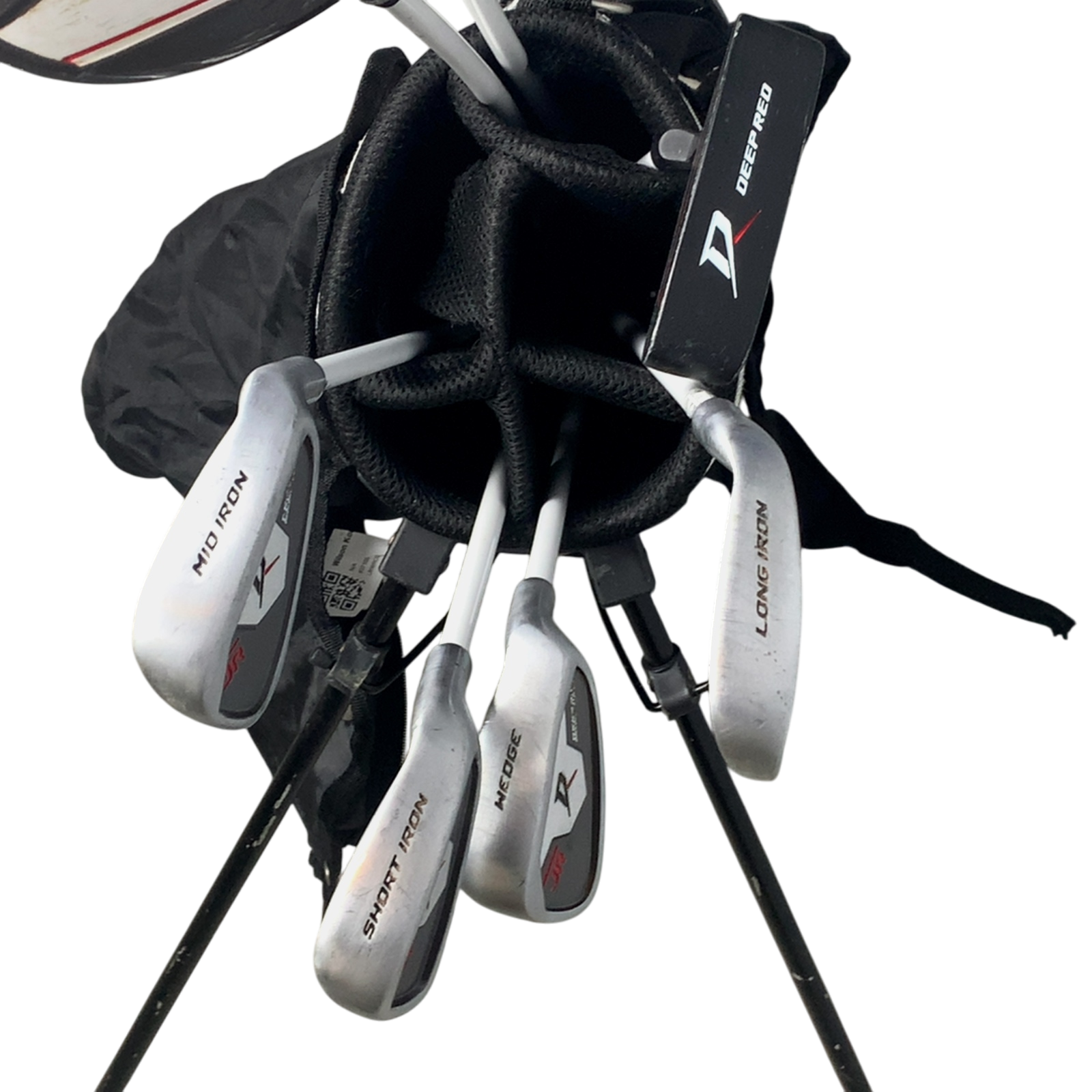 Wilson Deep Red Komplet Sæt Med Bag / 7+9+SW / Flex Junior  / Grafit