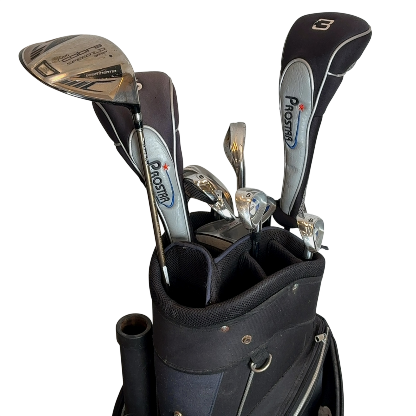 Prostaff Stainless Komplet Sæt Med Bag / 5-PW+SW / Flex Regular / Stål