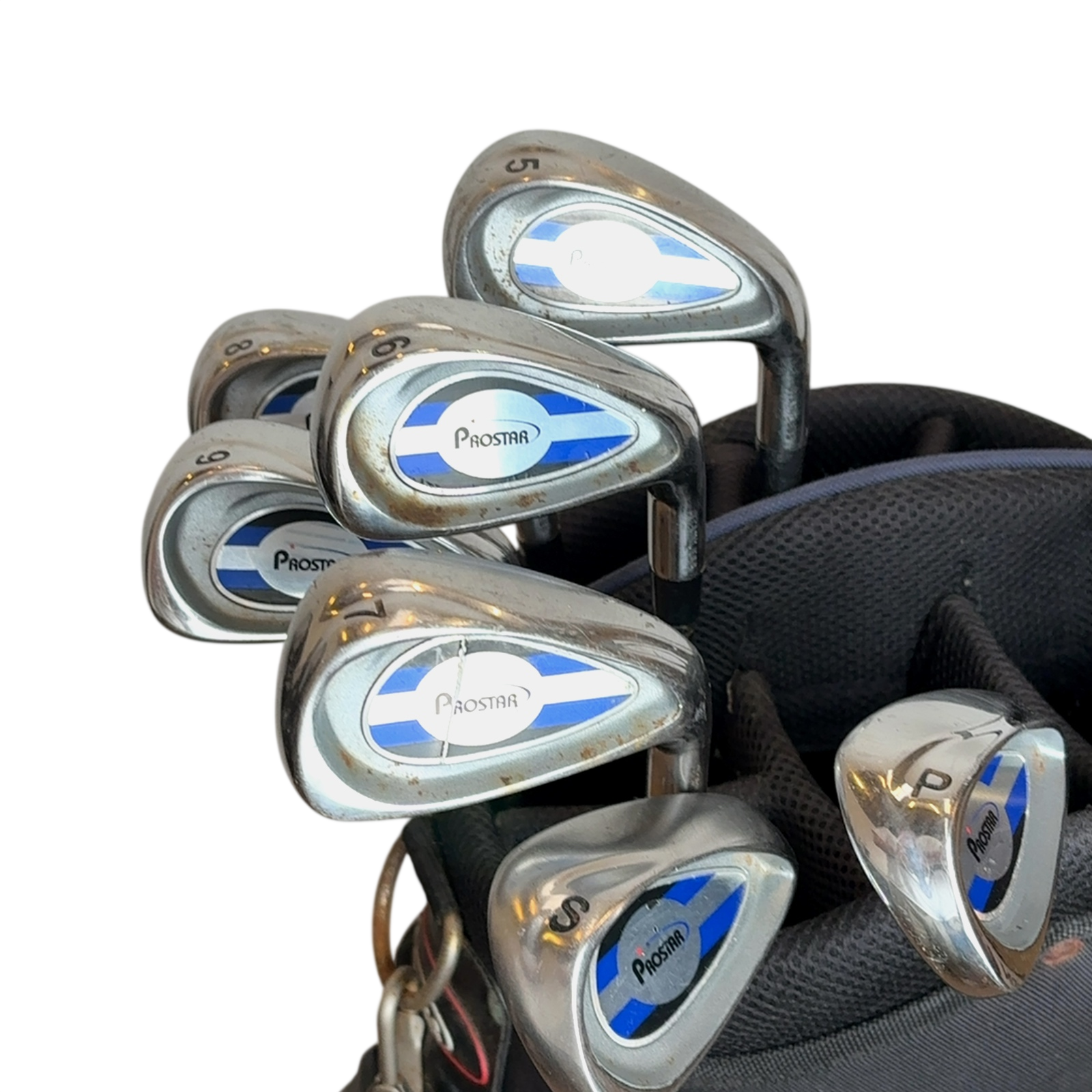 Prostaff Stainless Komplet Sæt Med Bag / 5-PW+SW / Flex Regular / Stål