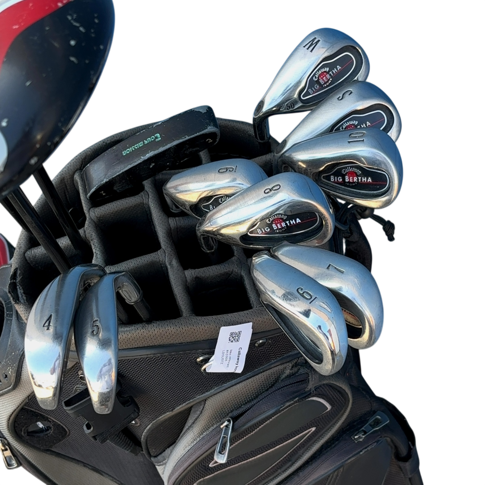 Venstre Callaway Big Bertha 2008 Komplet Sæt Med Bag / 4-PW+SW+LW / Flex Regular / Grafit