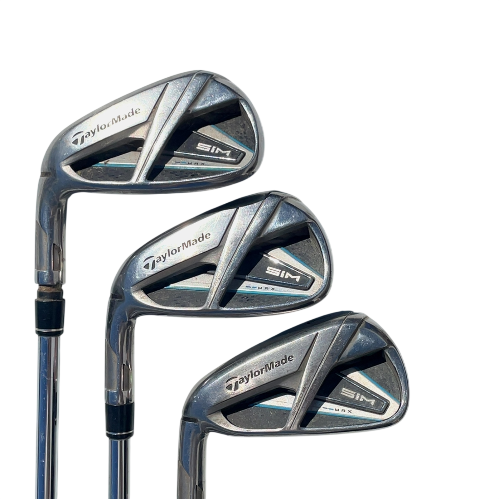 Venstre TaylorMade SIM Max Jernsæt / 5-PW+AW+SW / Flex Regular / Stål