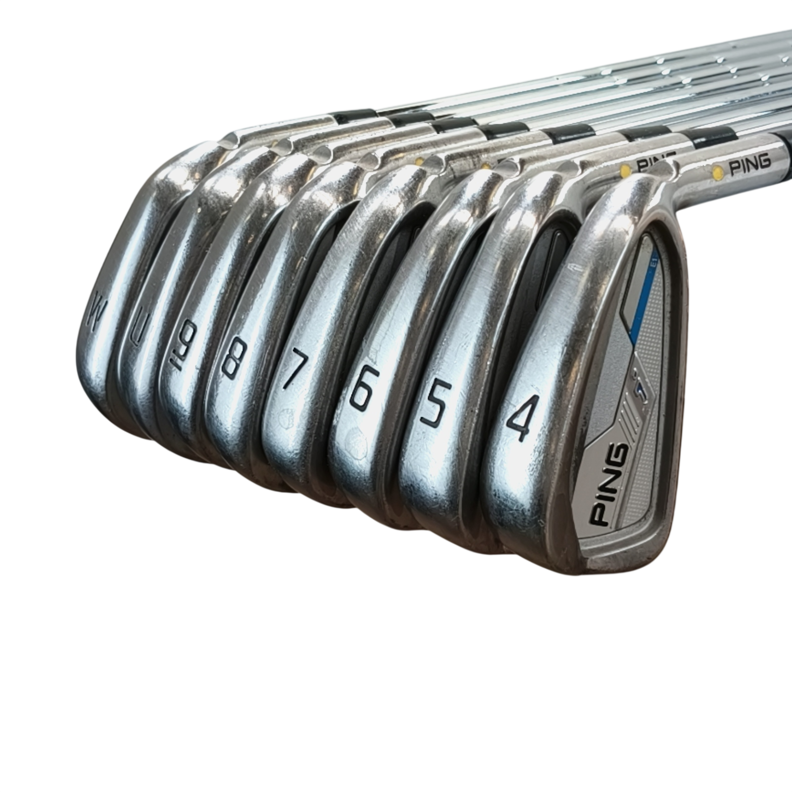 PING i Series E1 IJzerset / 4-PW+GW / Flex Stiff / Staal