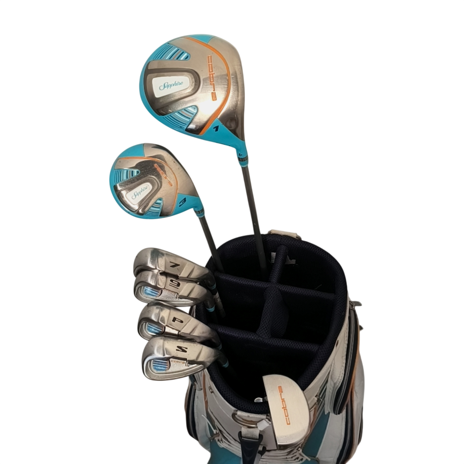 Cobra Sapphice Komplet Sæt Med Bag / 7+9+PW+SW / Flex Ladies / Grafit
