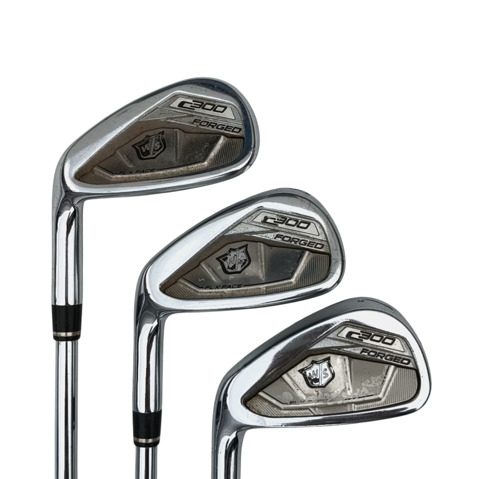 Venstre Wilson Staff C300 Forged Jernsæt / 5i+7-PW+GW / Flex Stiff / Steelfiber