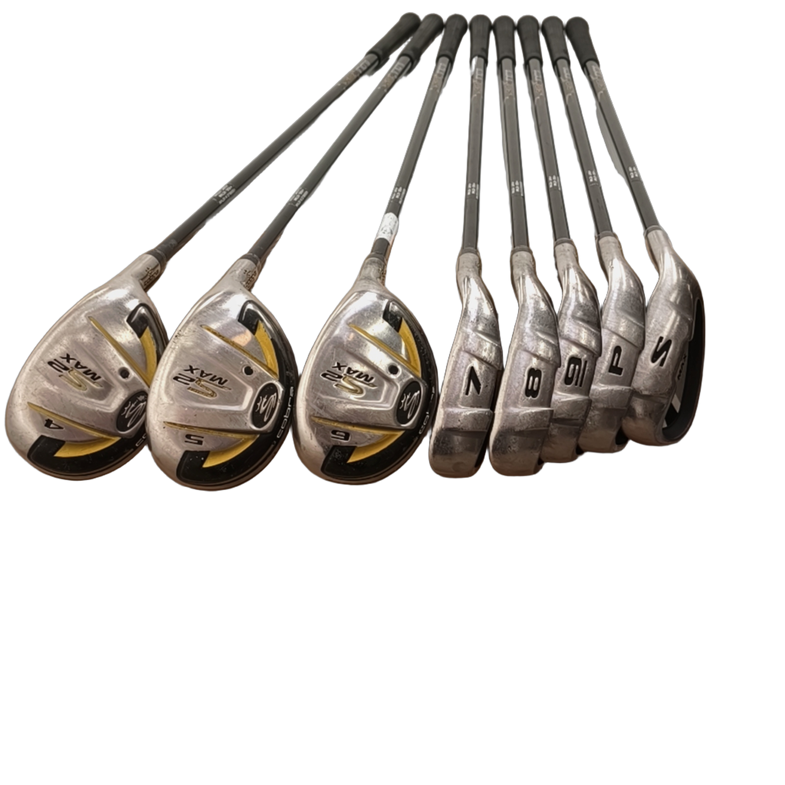 Cobra S2 Max Jernsæt / 4H+5H+6H+7-PW+SW / Flex Regular / Grafit [model:birefnet-general] [bg:handrolled]