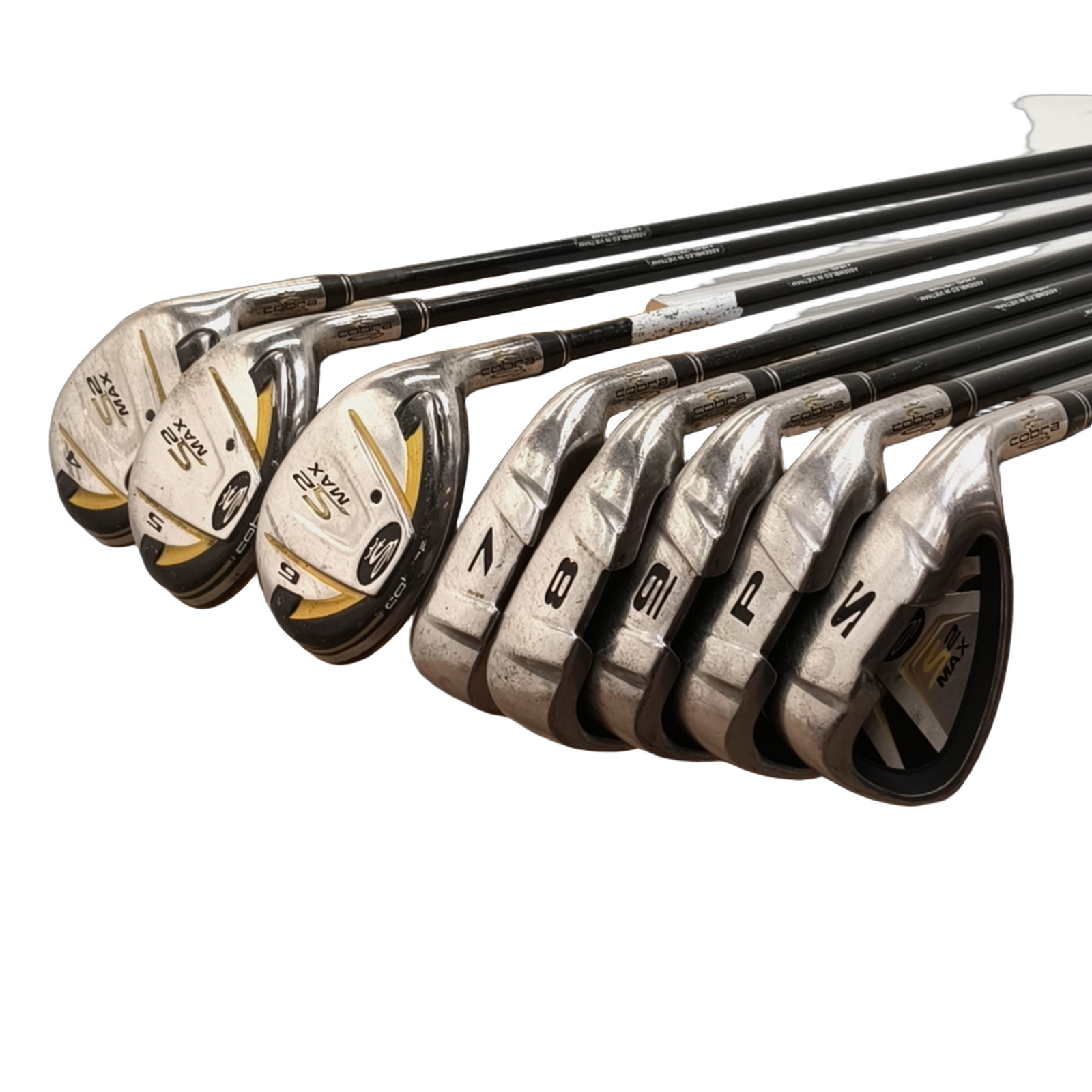 Cobra S2 Max Jernsæt / 4H+5H+6H+7-PW+SW / Flex Regular / Grafit [model:birefnet-general] [bg:handrolled]
