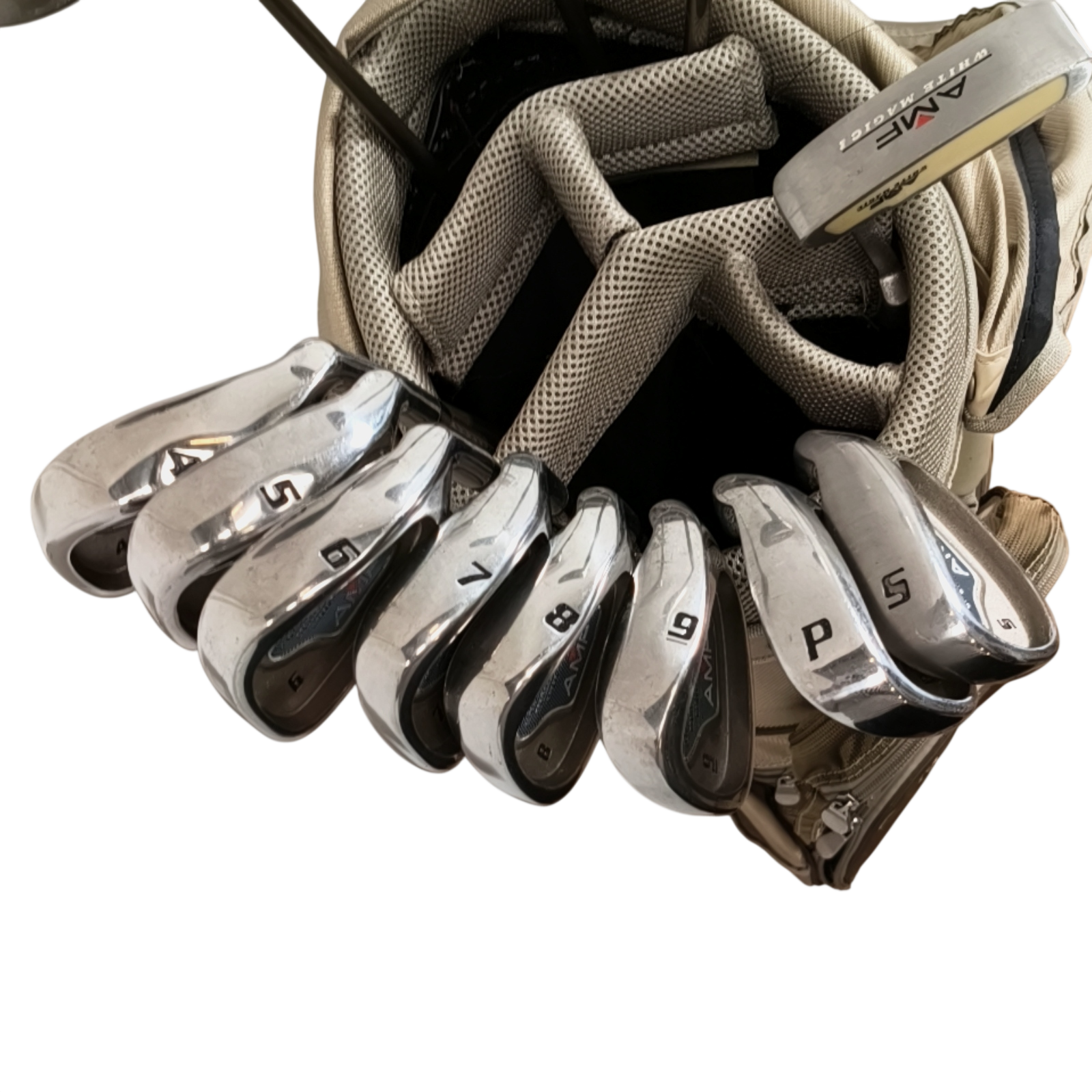 AMF Super Stainless Steel Komplet Sæt Med Bag / 4-PW+SW / Flex Ladies / Grafit