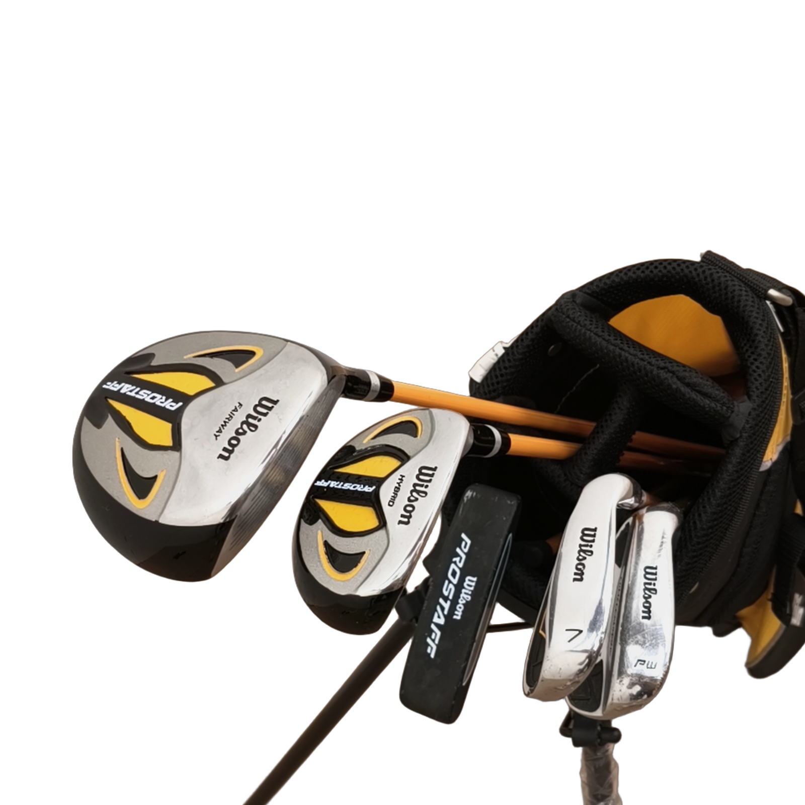 Venstre Wilson Prostaff HL Komplet Sæt Med Bag / 7+PW / Flex Junior  / Grafit [model:birefnet-general] [bg:handrolled]