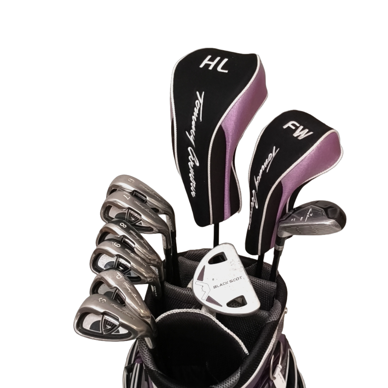Tommy Armour Black Scot RS2 Komplet Sæt Med Bag / 6-PW+SW / Flex Ladies / Grafit [bg:handrolled]
