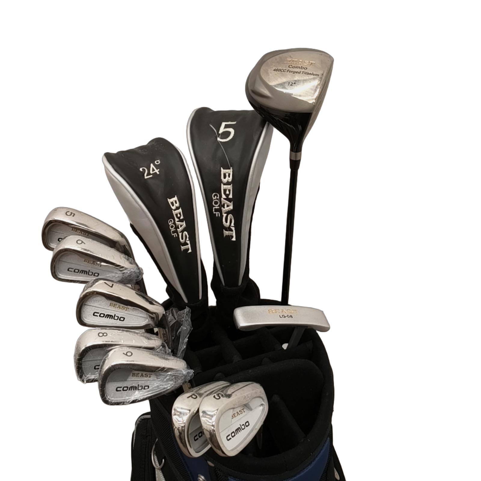 Beast Combo Komplet Sæt Med Bag / 5-PW+SW / Flex Regular / Grafit [model:birefnet-general] [bg:handrolled]