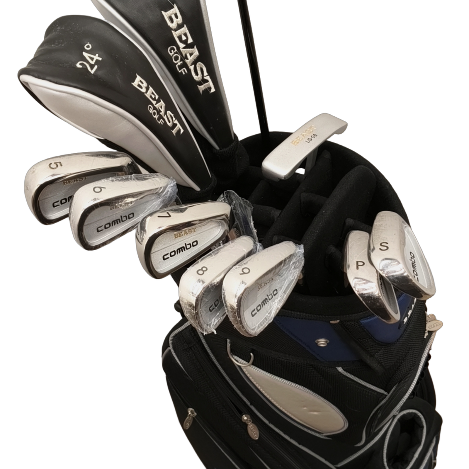 Beast Combo Komplet Sæt Med Bag / 5-PW+SW / Flex Regular / Grafit [model:birefnet-general] [bg:handrolled]