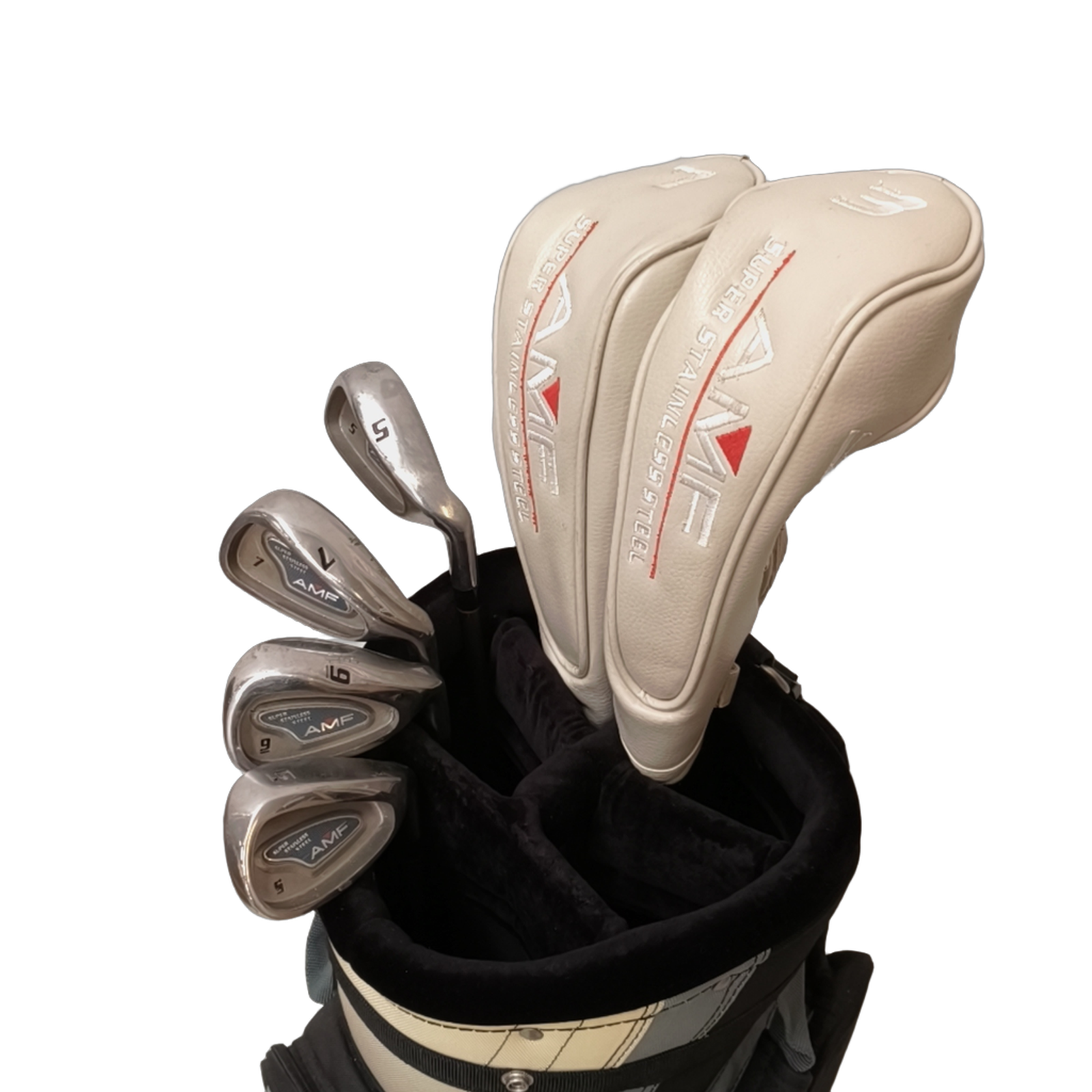 AMF Super Stainless Steel Komplet Sæt Med Bag / 5+7+9+SW / Flex Ladies / Grafit [bg:handrolled]