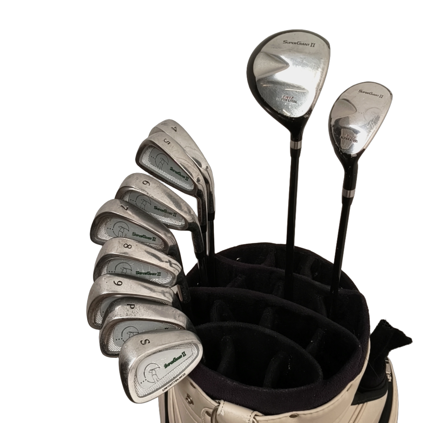 SuperGiant II Komplet Sæt Uden Bag / 4-PW+SW / Flex Stiff / Stål [bg:handrolled]
