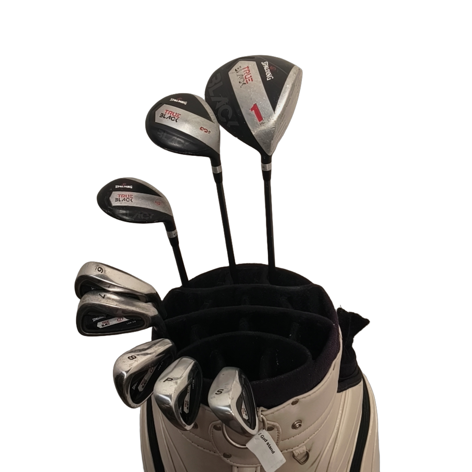 Spalding True Black Komplet Sæt Uden Bag / 6-8+PW+SW / Flex Ladies / Grafit [bg:handrolled]