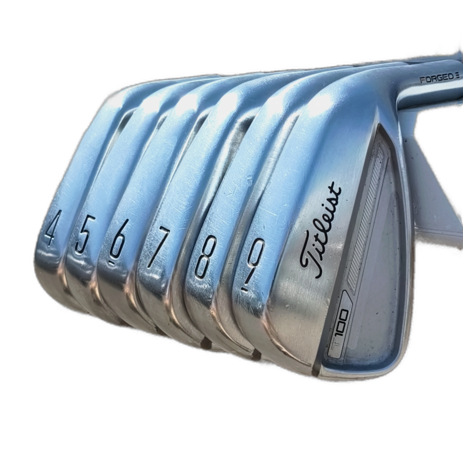 Titleist T100 Gen. 3 Jernsæt / 4-9i / Flex X-Stiff / Stål [bg:handrolled]
