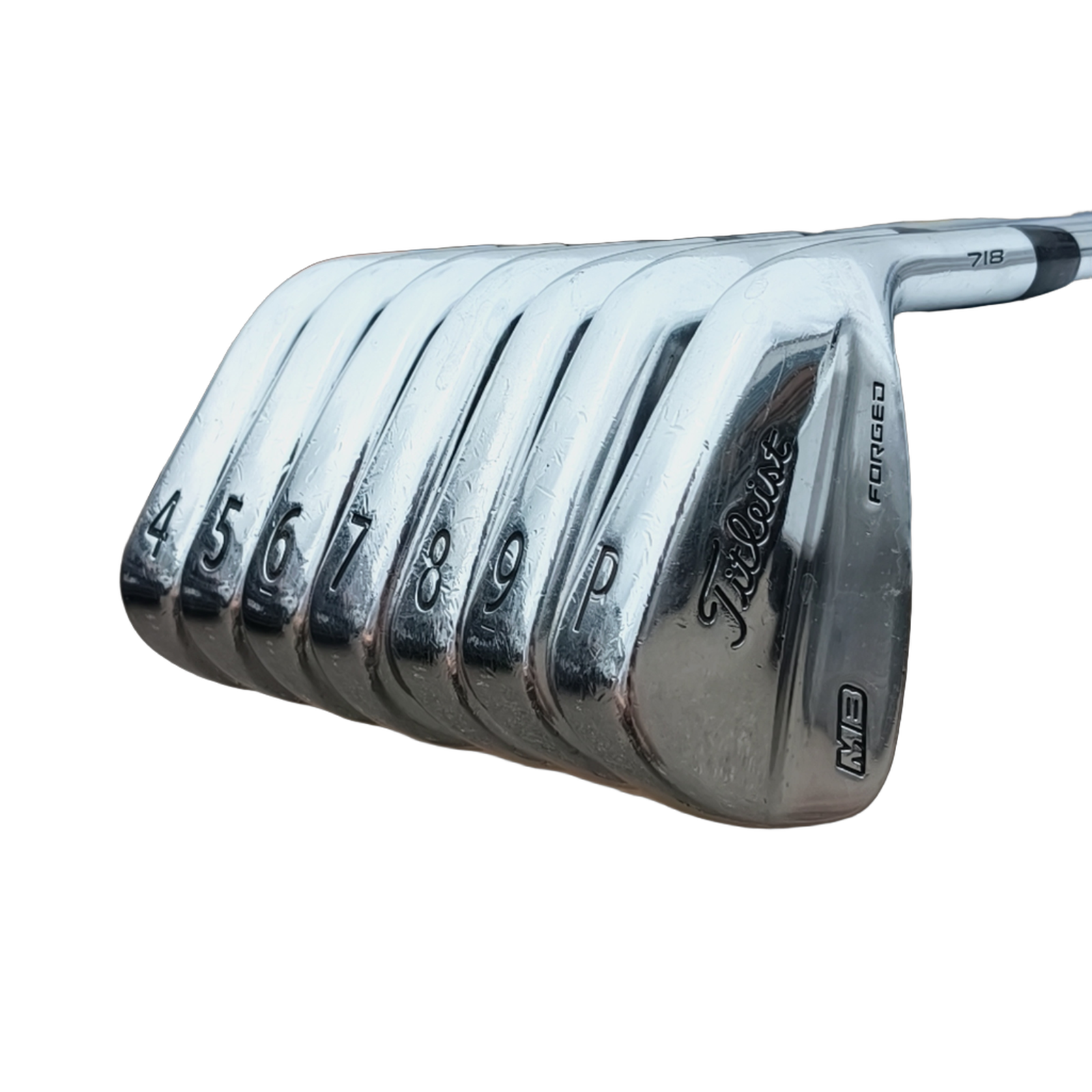 Titleist 718 MB|718 CB Jernsæt / 4-PW / Flex X-Stiff / Stål [model:birefnet-general] [bg:handrolled]