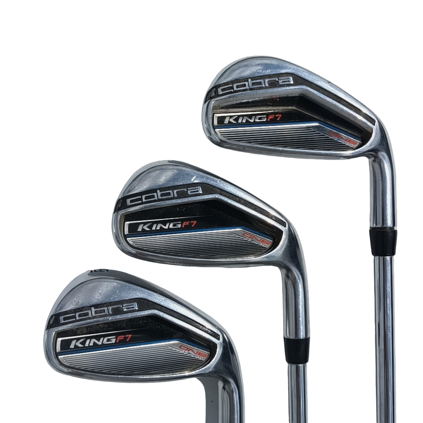 Cobra King F7 OneLength Jernsæt / 4-PW+GW+SW / Flex Regular / Stål [model:birefnet-general] [bg:handrolled]