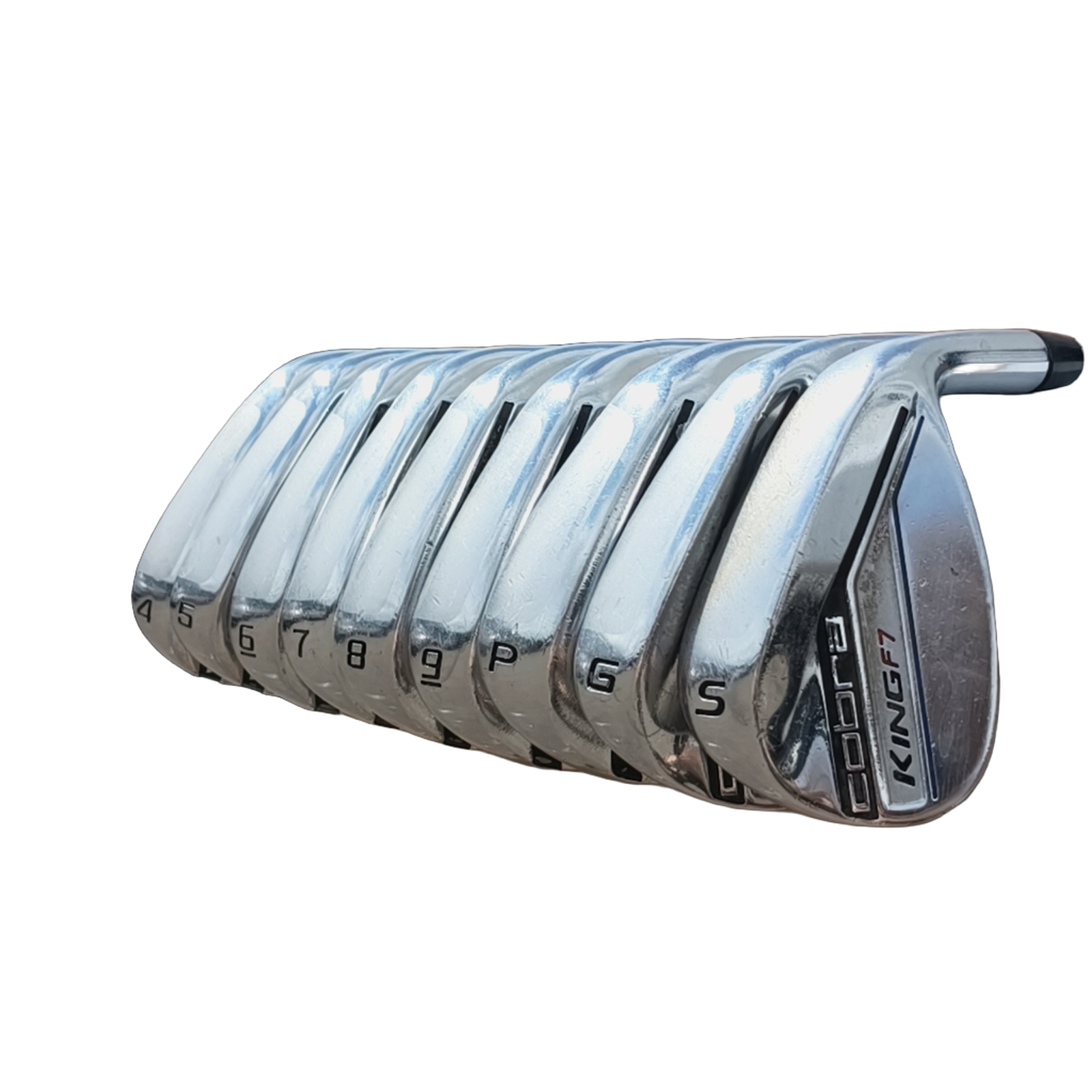 Cobra King F7 OneLength Jernsæt / 4-PW+GW+SW / Flex Regular / Stål [model:birefnet-general] [bg:handrolled]
