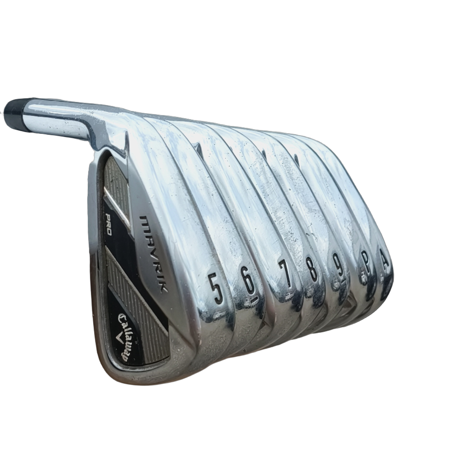 Venstre Callaway Mavrik Pro Jernsæt / 5-PW+AW / Flex Stiff / Stål [model:birefnet-general] [bg:handrolled]