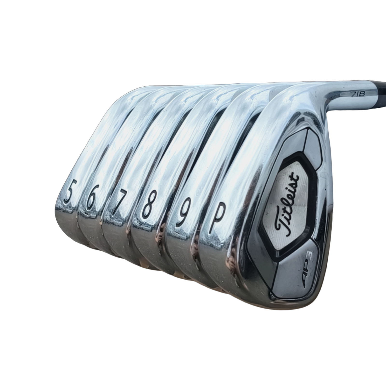 Titleist AP3 718 Jernsæt / 5-PW / Flex Stiff / Stål [model:birefnet-general] [bg:handrolled]