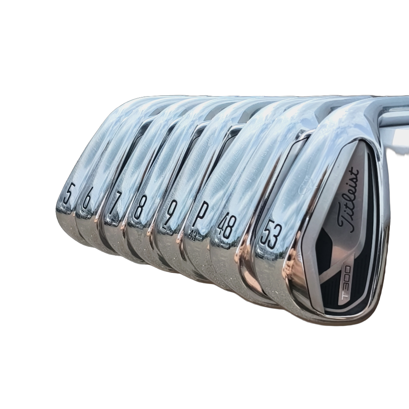 Titleist T300 2021 Jernsæt / 5-PW+GW+SW / Flex Regular / Grafit [model:birefnet-general] [bg:handrolled]
