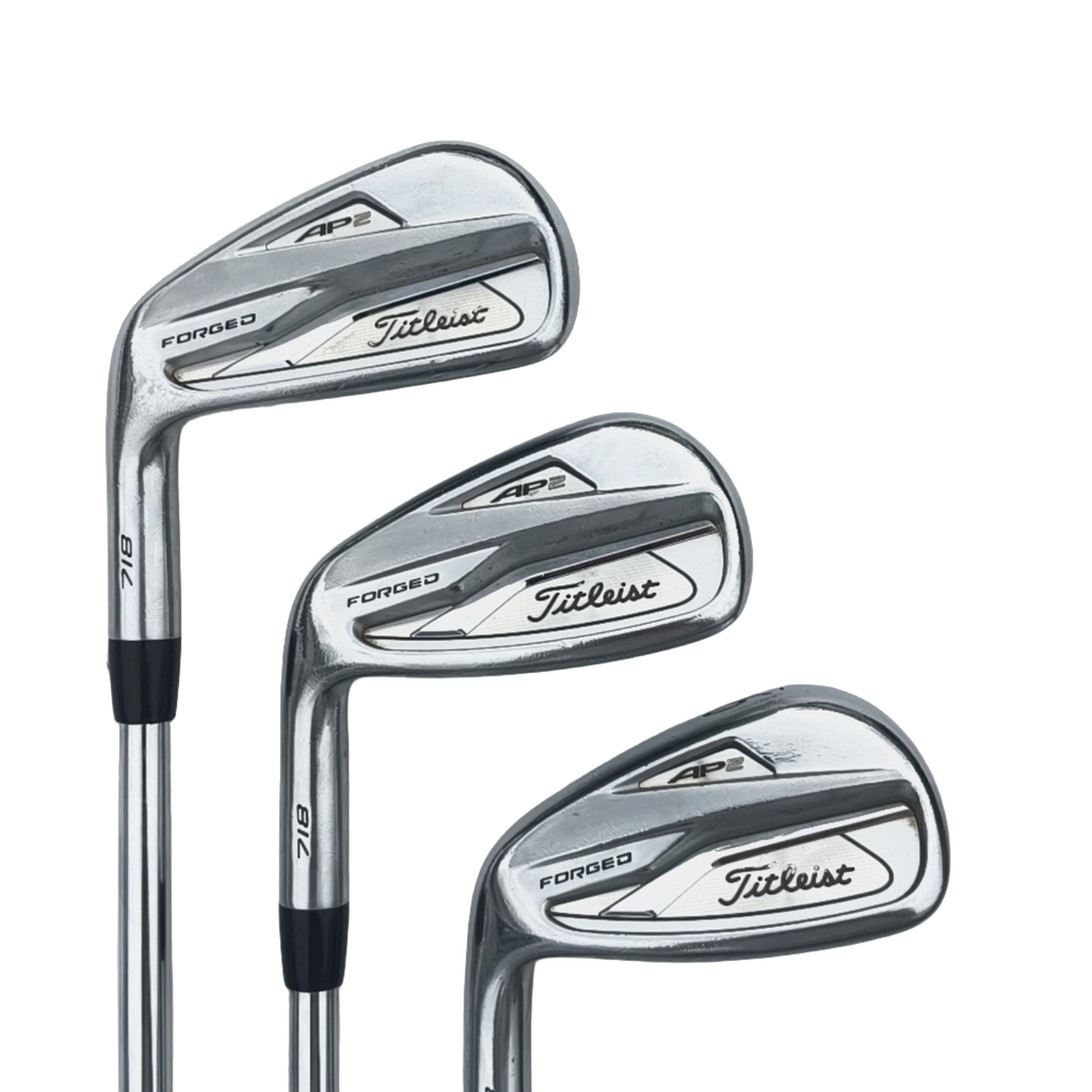 Venstre Titleist AP2 718 Forged Jernsæt / 3-PW / Flex Stiff / Stål [model:birefnet-general] [bg:handrolled]