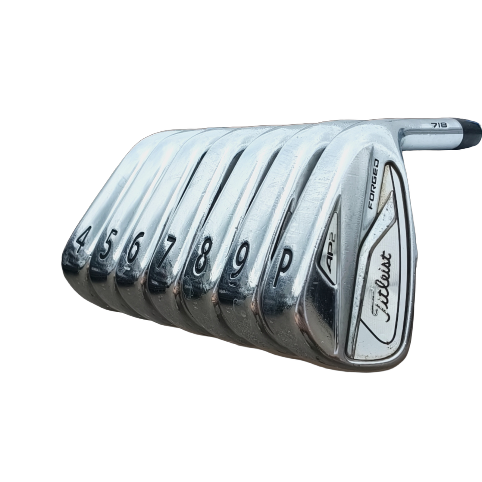 Titleist AP2 718 Forged Jernsæt / 4-PW / Flex X-Stiff / Stål [model:birefnet-general] [bg:handrolled]