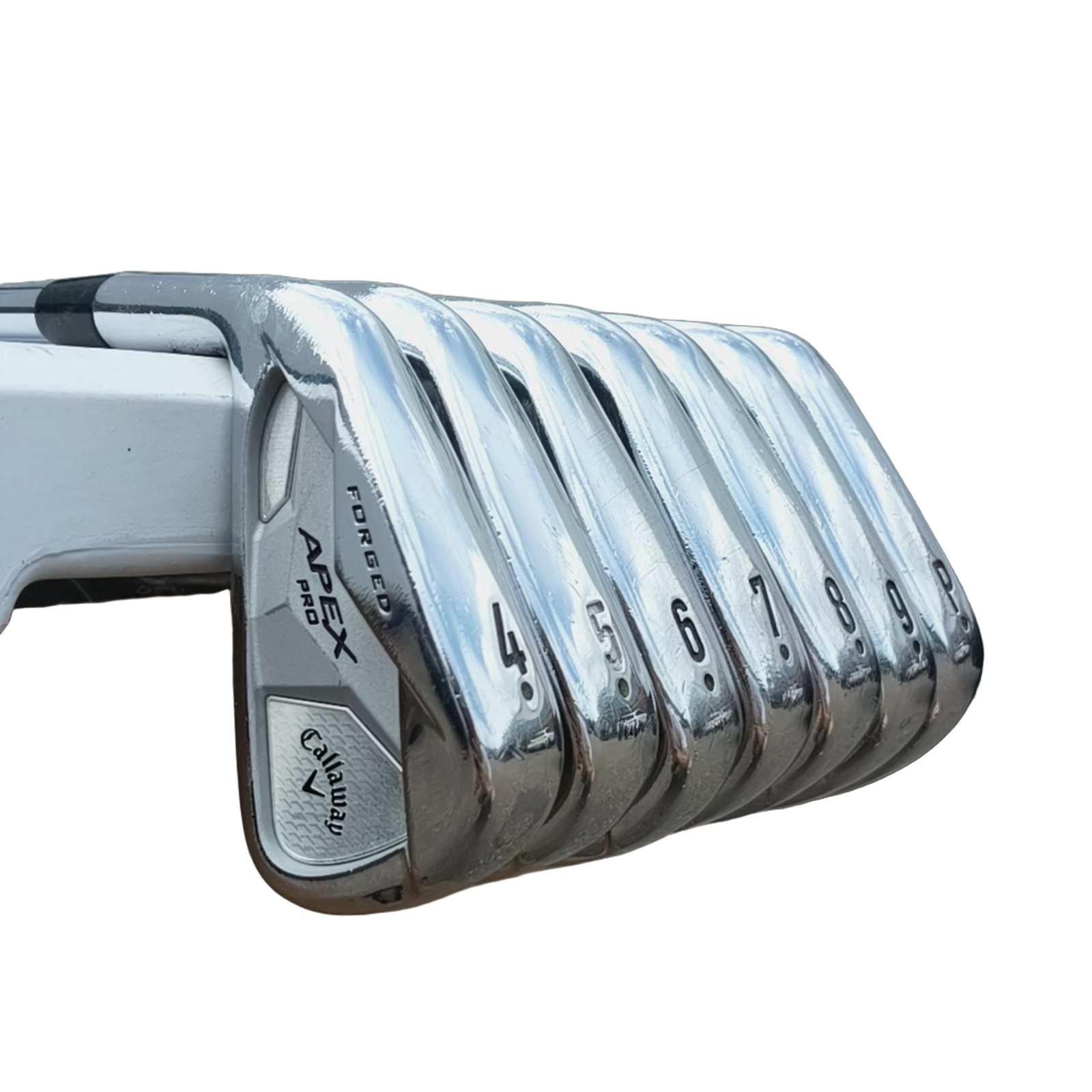 Venstre Callaway Apex Pro Forged Jernsæt / 4-PW / Flex Regular / Stål [model:birefnet-general] [bg:handrolled]