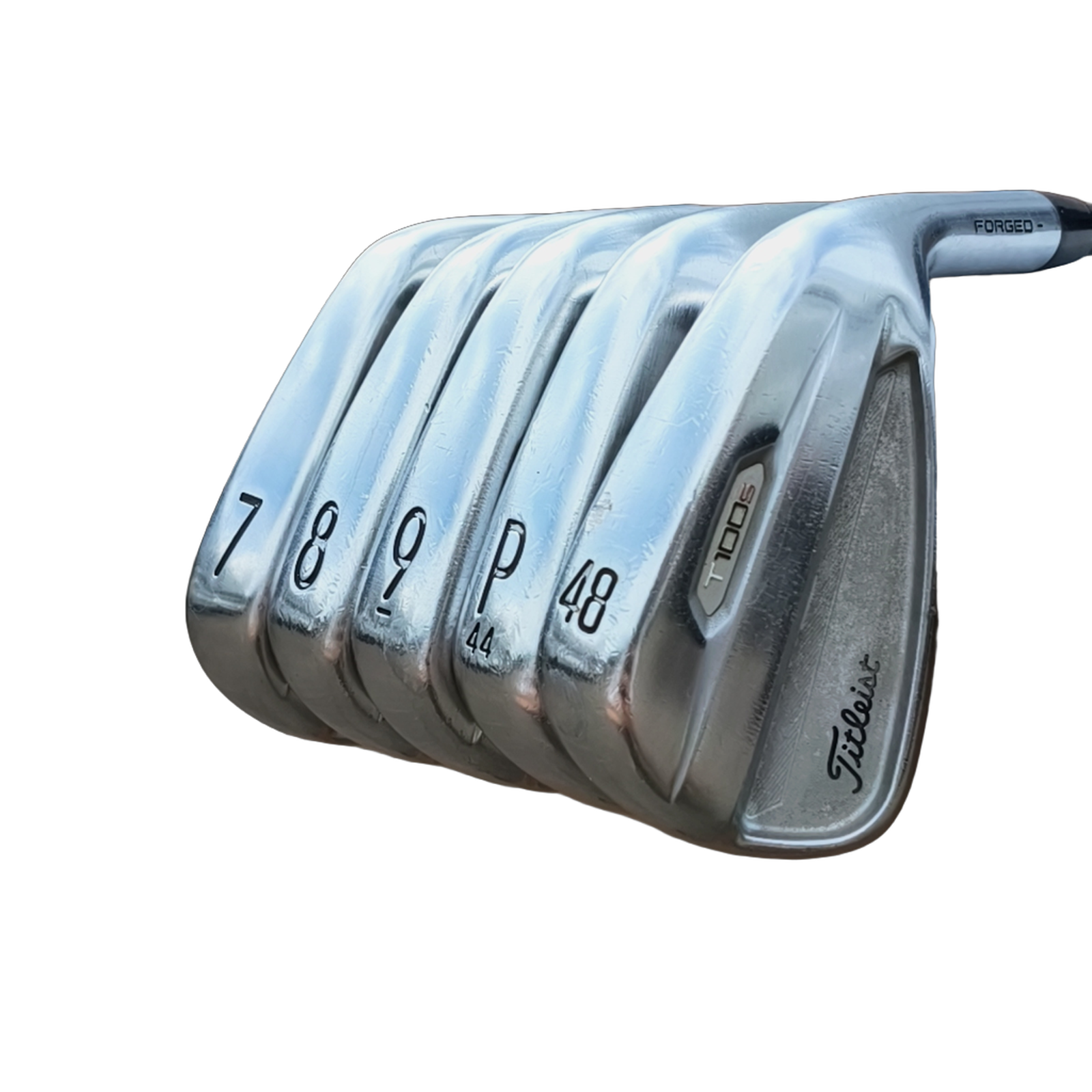Titleist T100S Jernsæt / 7-PW+GW / Flex A-flex / Grafit [model:birefnet-general] [bg:handrolled]
