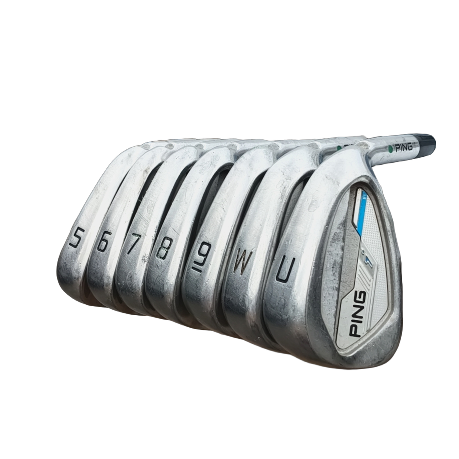 PING i Series E1 Jernsæt / 5-PW+GW / Flex Regular / Stål [model:birefnet-general] [bg:handrolled]