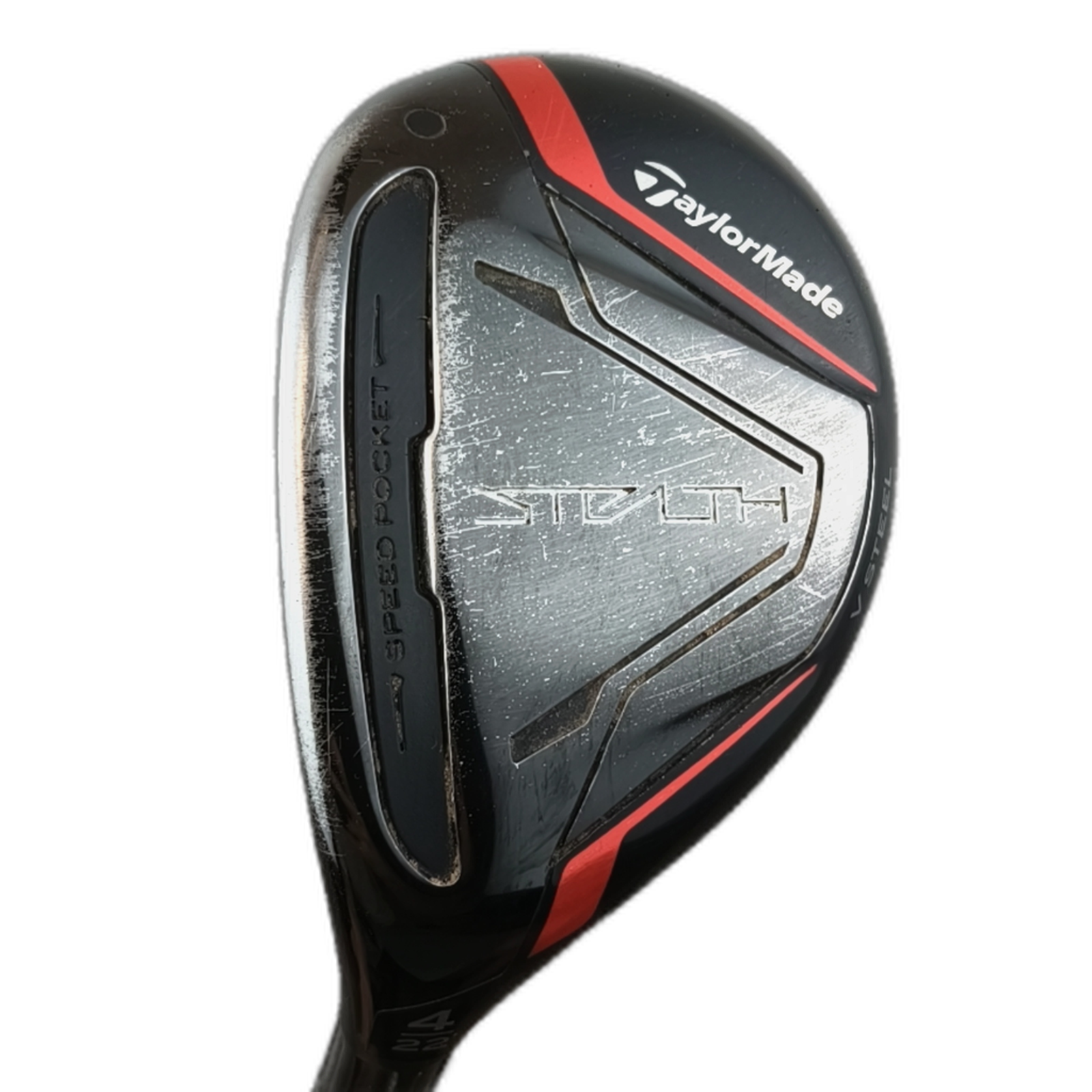 Venstre TaylorMade Stealth Hybrid / Flex Regular / #4/22 [model:silueta] [bg:handrolled]