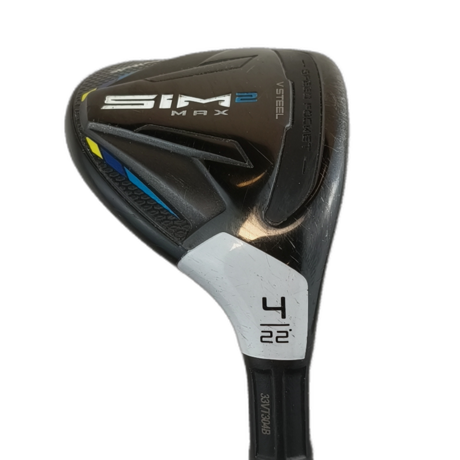 TaylorMade Sim 2 Max Hybrid / Flex Stiff / #4/22 [model:silueta] [bg:handrolled]