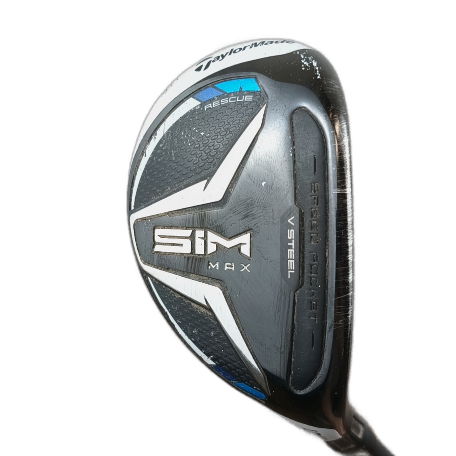 TaylorMade SIM Max Hybrid / Flex A-flex / #5/25 [model:silueta] [bg:handrolled]